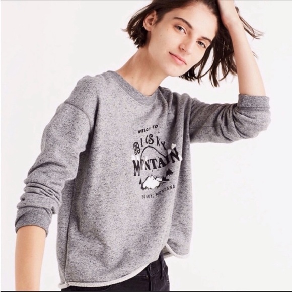 Madewell Big Sky Mountain Crewneck Sweatshirt - Picture 1 of 6
